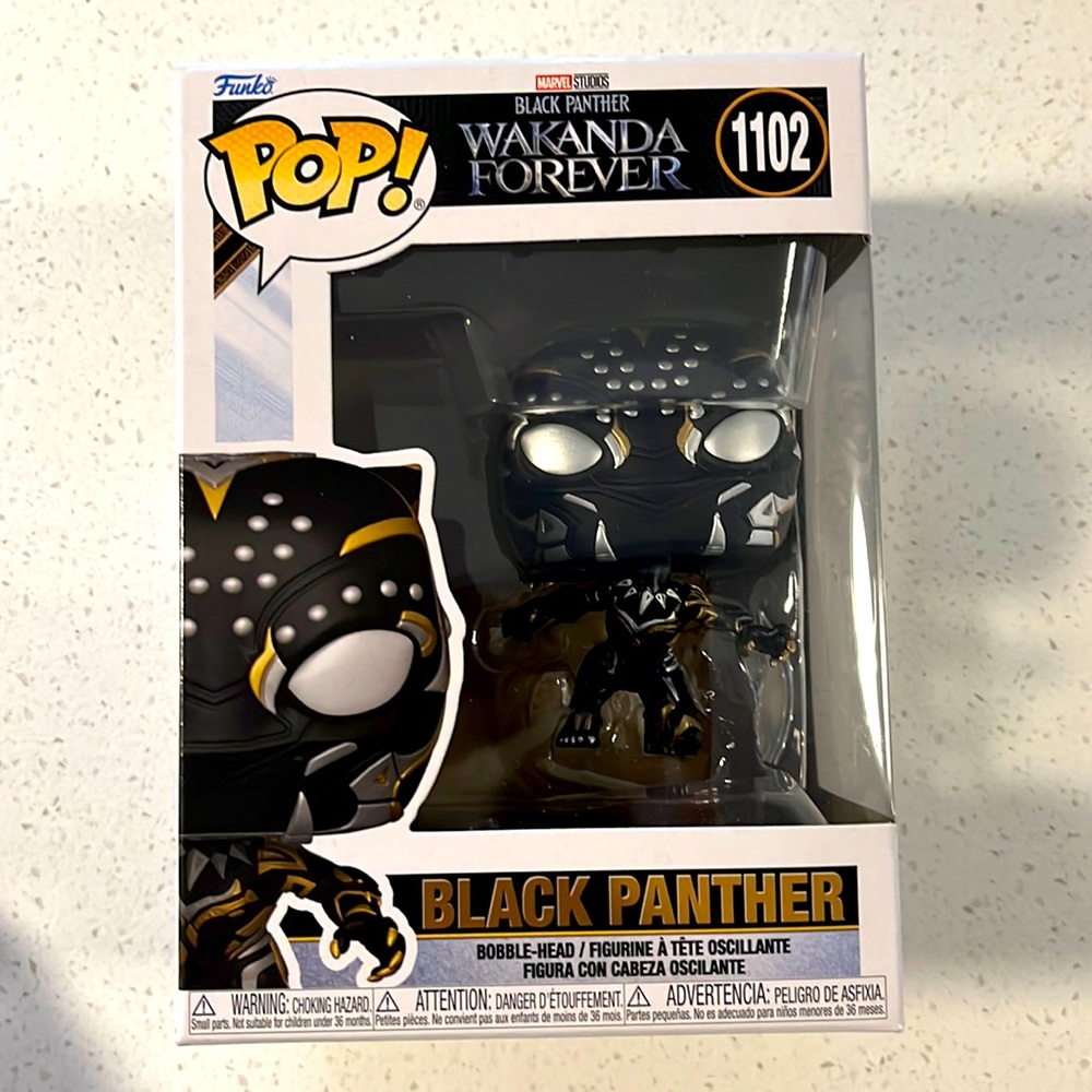 Funko Pop! Black Panther of Wakanda Forever, Marvel Studios, #1102 Brand New